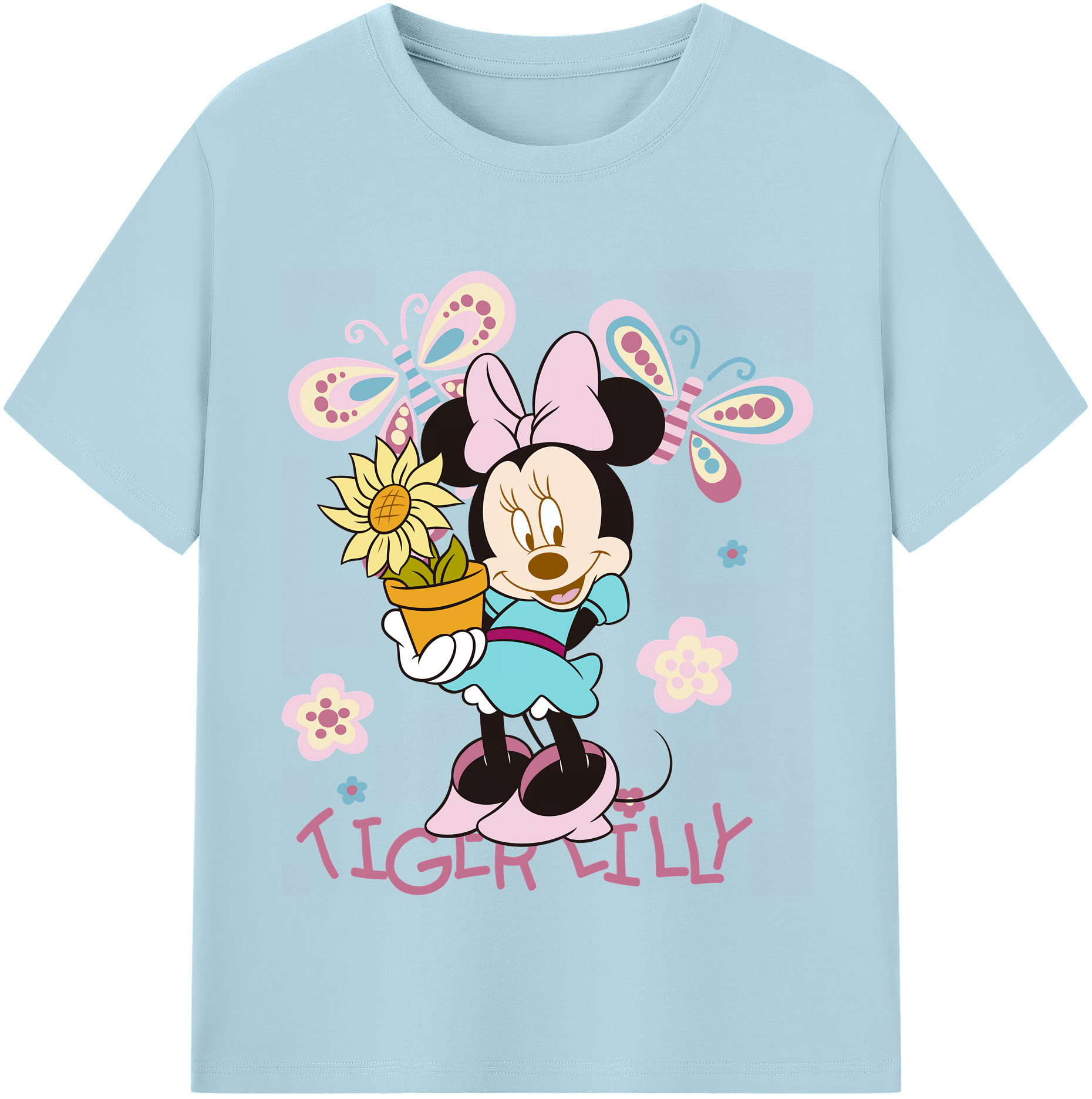 （画像用） ミッキーマウス Mickey Mouse 綿100％半袖Tシャツ（フロントプリント）